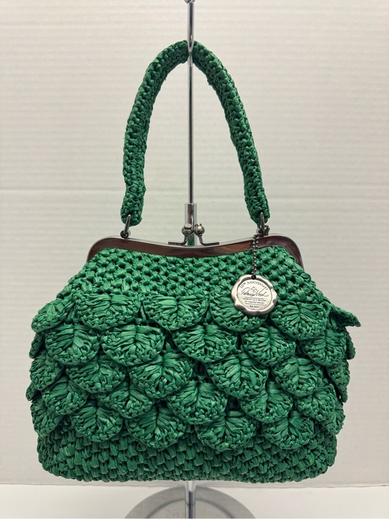 Patricia Nash Handbags - Patricia Nash Laureana Scalloped Raffia Frame Bag